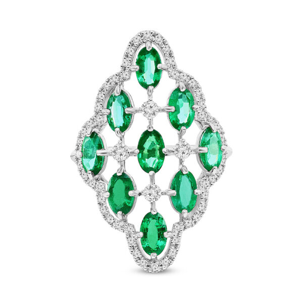 Ring Emerald Platinum- D56/0.34 E9/1.84